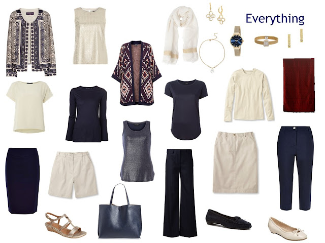 How to Pack Light: Navy and Beige 