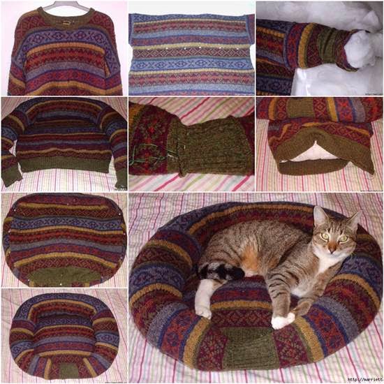 How-to-DIY-Pet-Bed-from-Old-Sweater