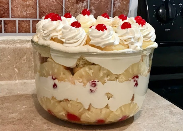 Pineapple Upside Down Cake Trifle #dessert #trifle