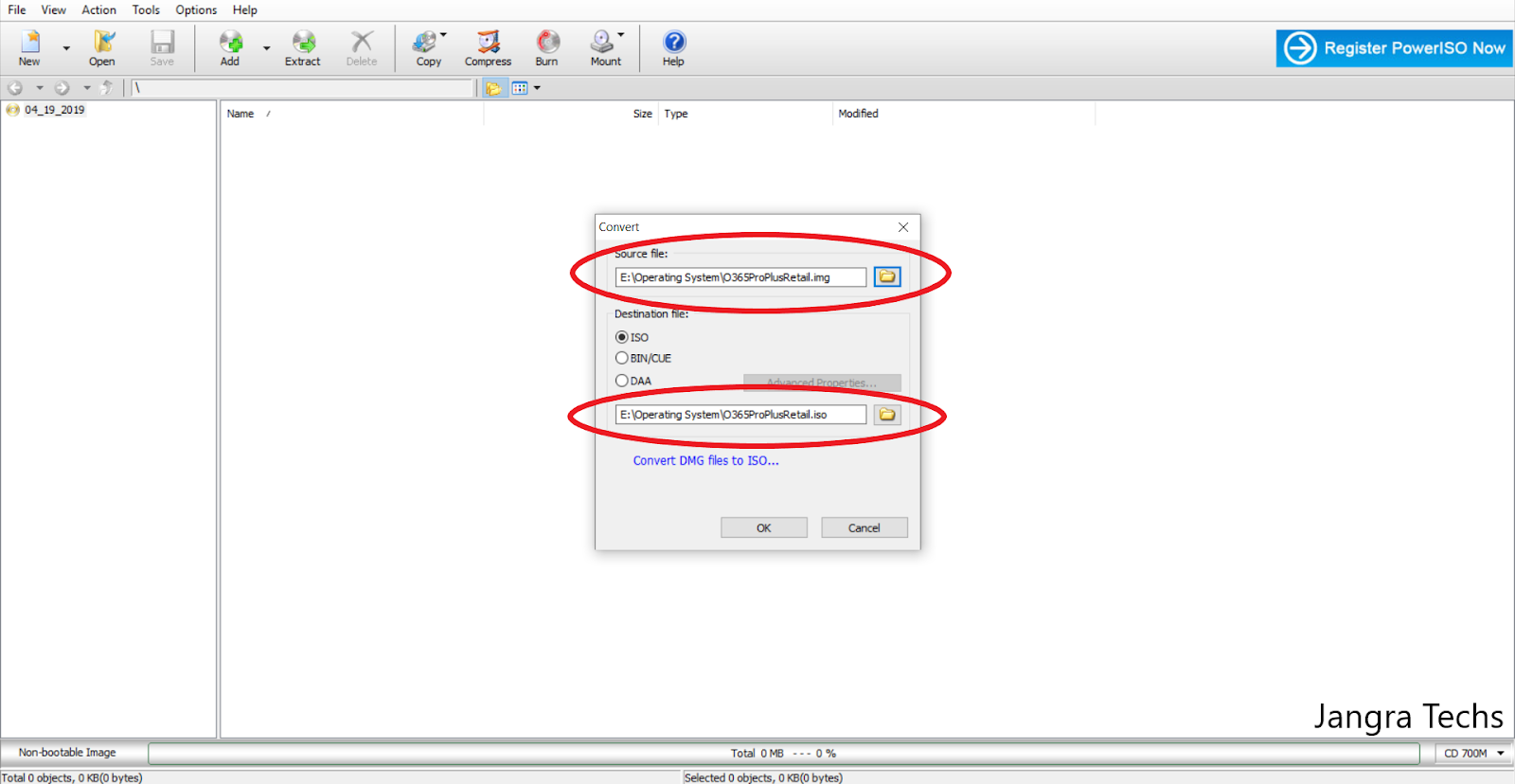 How to convert .NRG image file to .ISO image file Jangra Techs