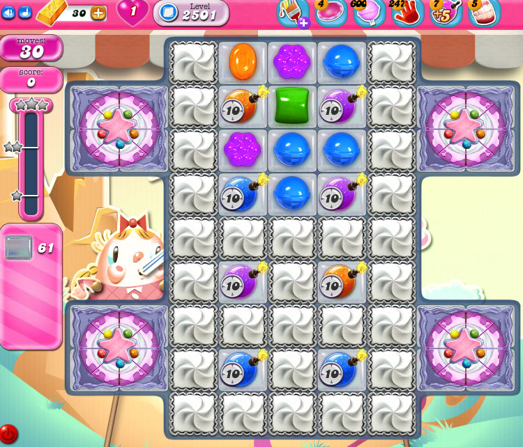 Candy Crush Saga level 2501 Candy Crush Saga level 2501