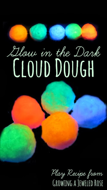 Glow in the Dark Cloud Dough Recipe from Growing a Jeweled Rose