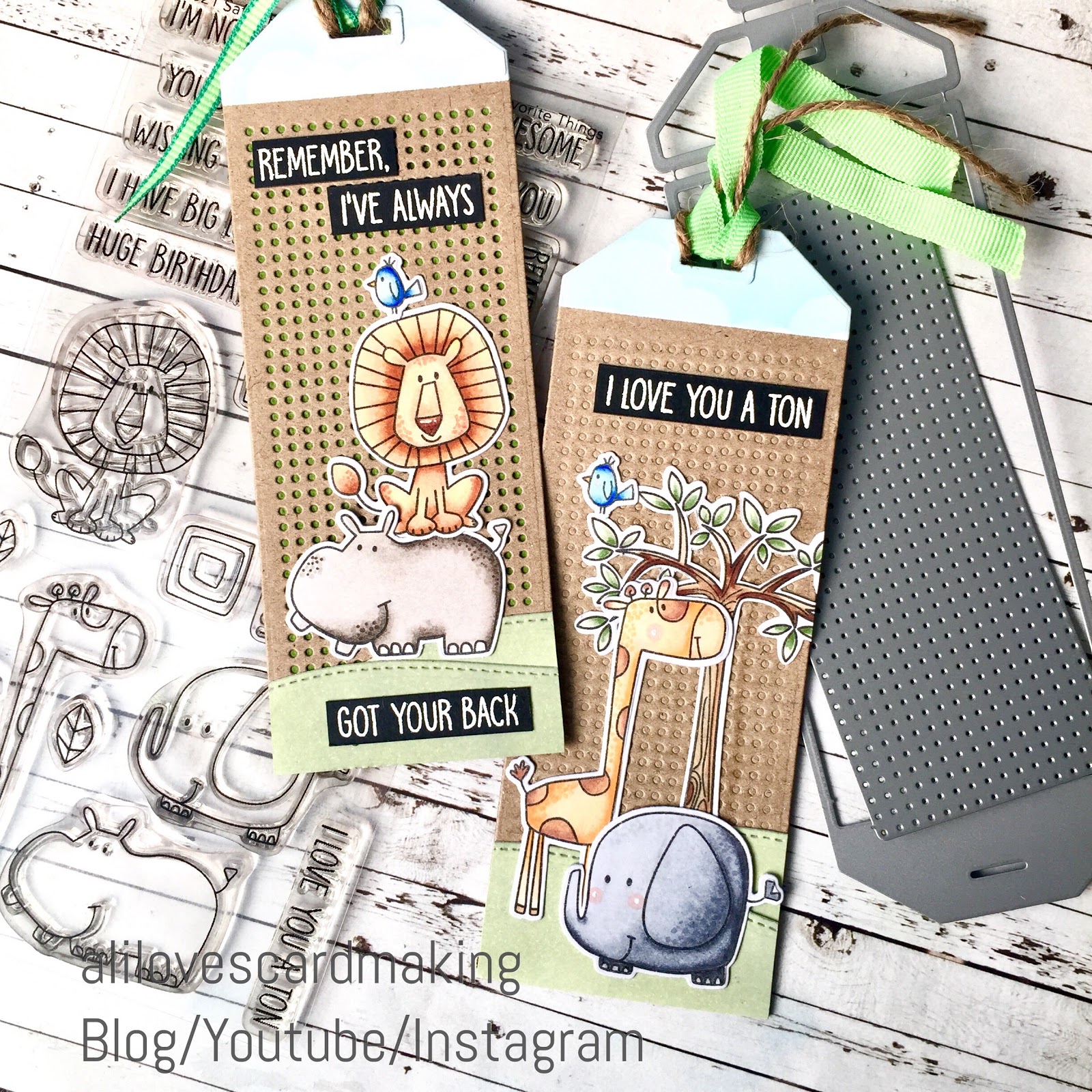 MFT and Friends Safari Friends Bookmarks alilovescardmaking