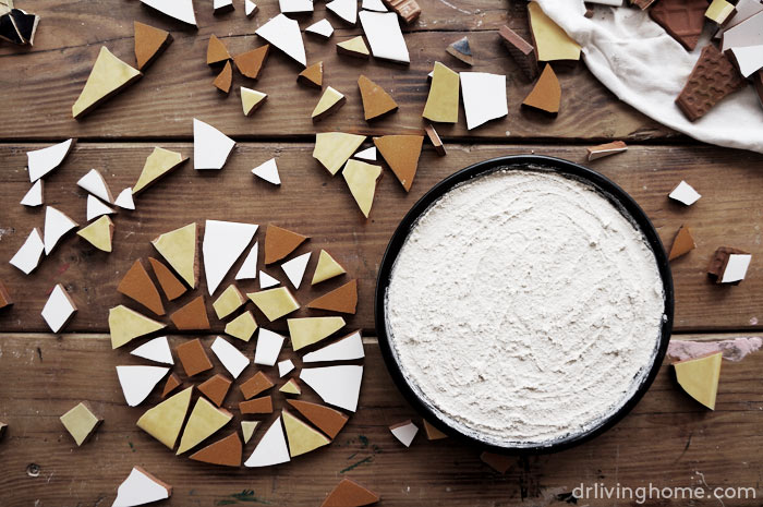 Diy mosaico con azulejos reciclados