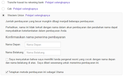 Ini Cara Pembayaran Adsense Untuk Publisher Indonesia