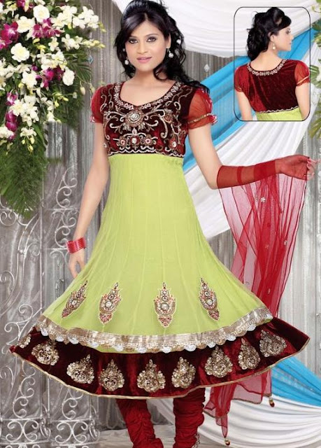 dupatta style on long frock