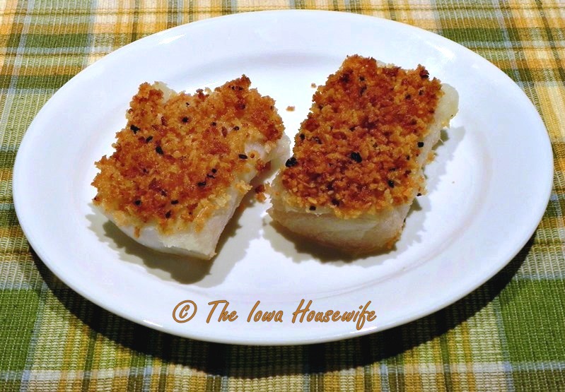 The Iowa Housewife Cod with Garlic Butter Crumbs
