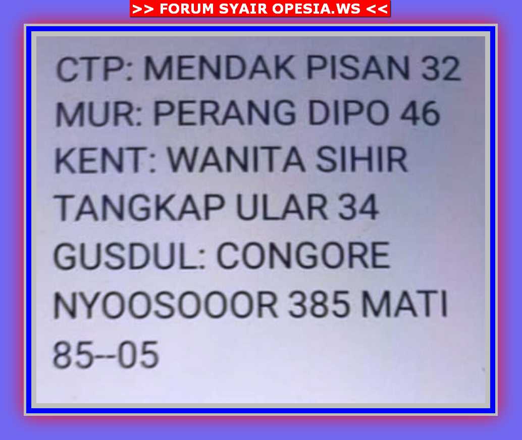 1 New Message Kode Syair Singapore 4 November 2019 Forum Syair Togel Hongkong Singapura Sydney