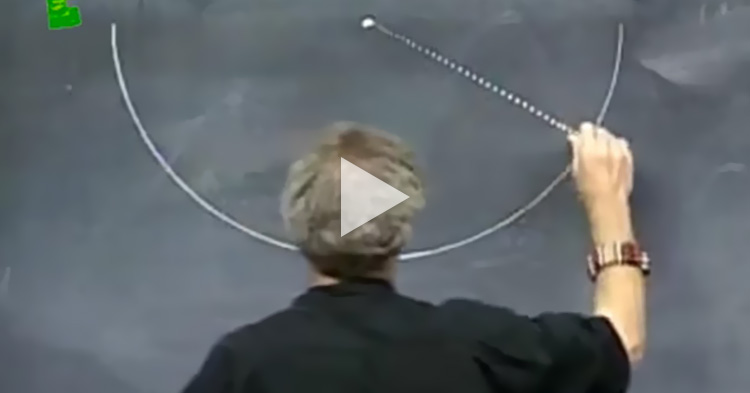 This Physics Professor can draw dotted lines so FAST and effortlessly