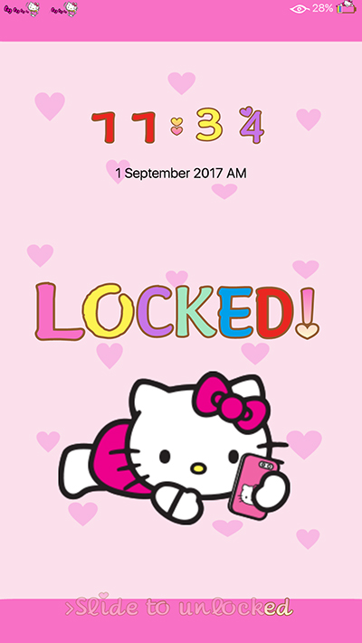 Oppo F3 Theme Pinkish Hellow Kitty Theme