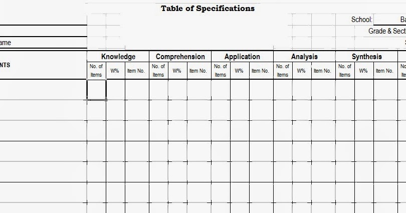 Table Of Specification Deped - vrogue.co