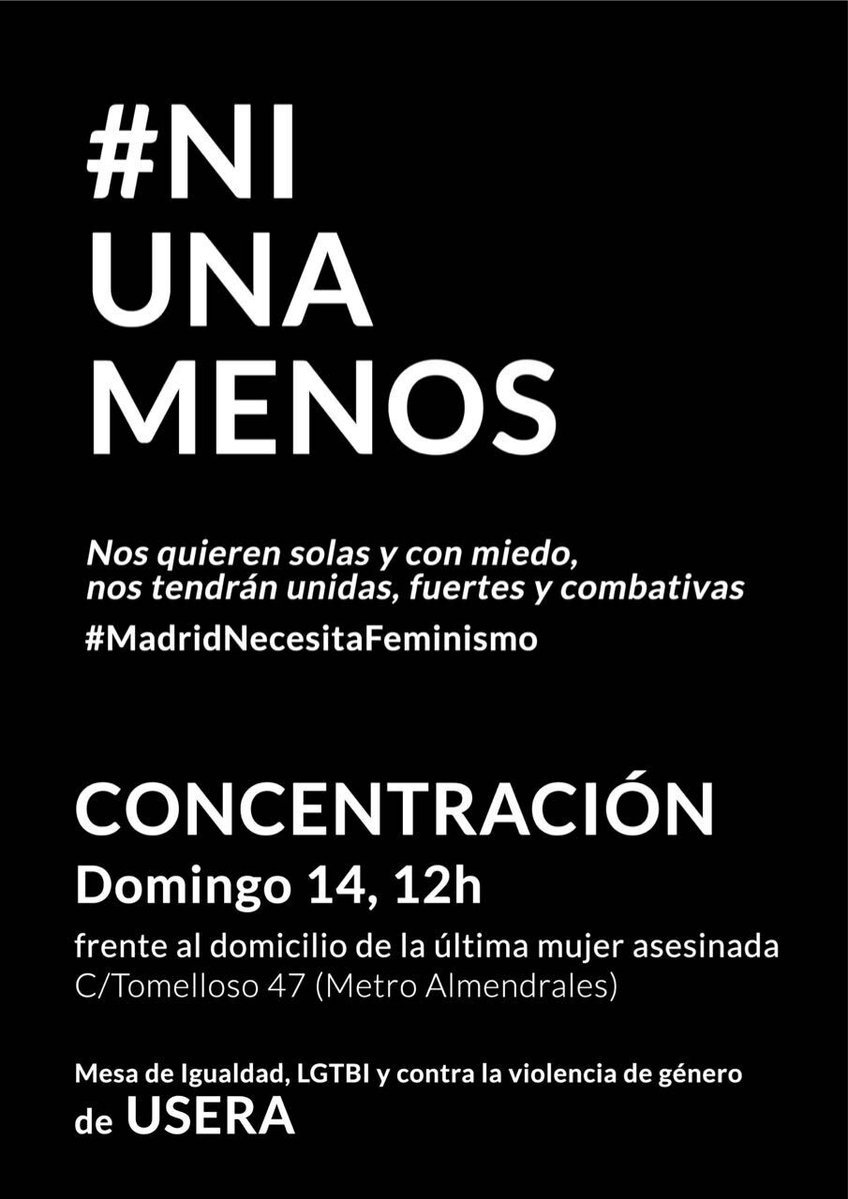 14 mayo Concentración #NiUnaMenos