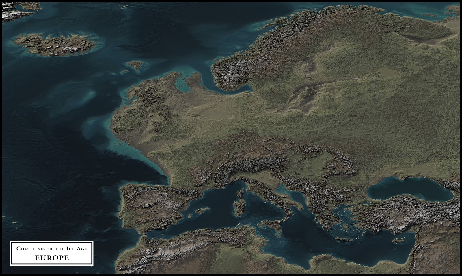 Coastlines of the Ice Age - Vivid Maps Coastlines of the Ice Age - Vivid Maps