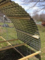 chicken tractor diy coop build cattle run roof hoop panels coops chickens building roofs built tractors plastic pen plans would