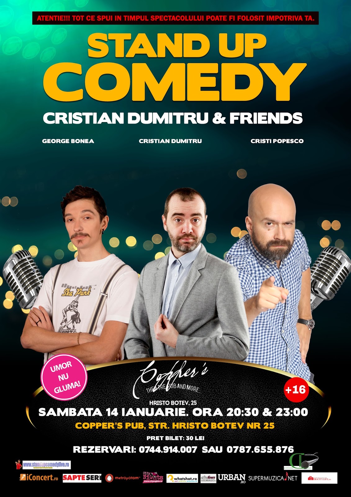 Stand-Up Comedy Sambata 14 Ianuarie Bucuresti Stand-Up Comedy Sambata 14 Ianuarie Bucuresti
