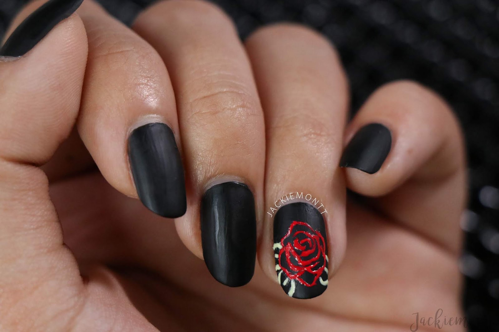 Beauty and the Beast Roses Nail Art | Nailzini: A Nail Art Blog
