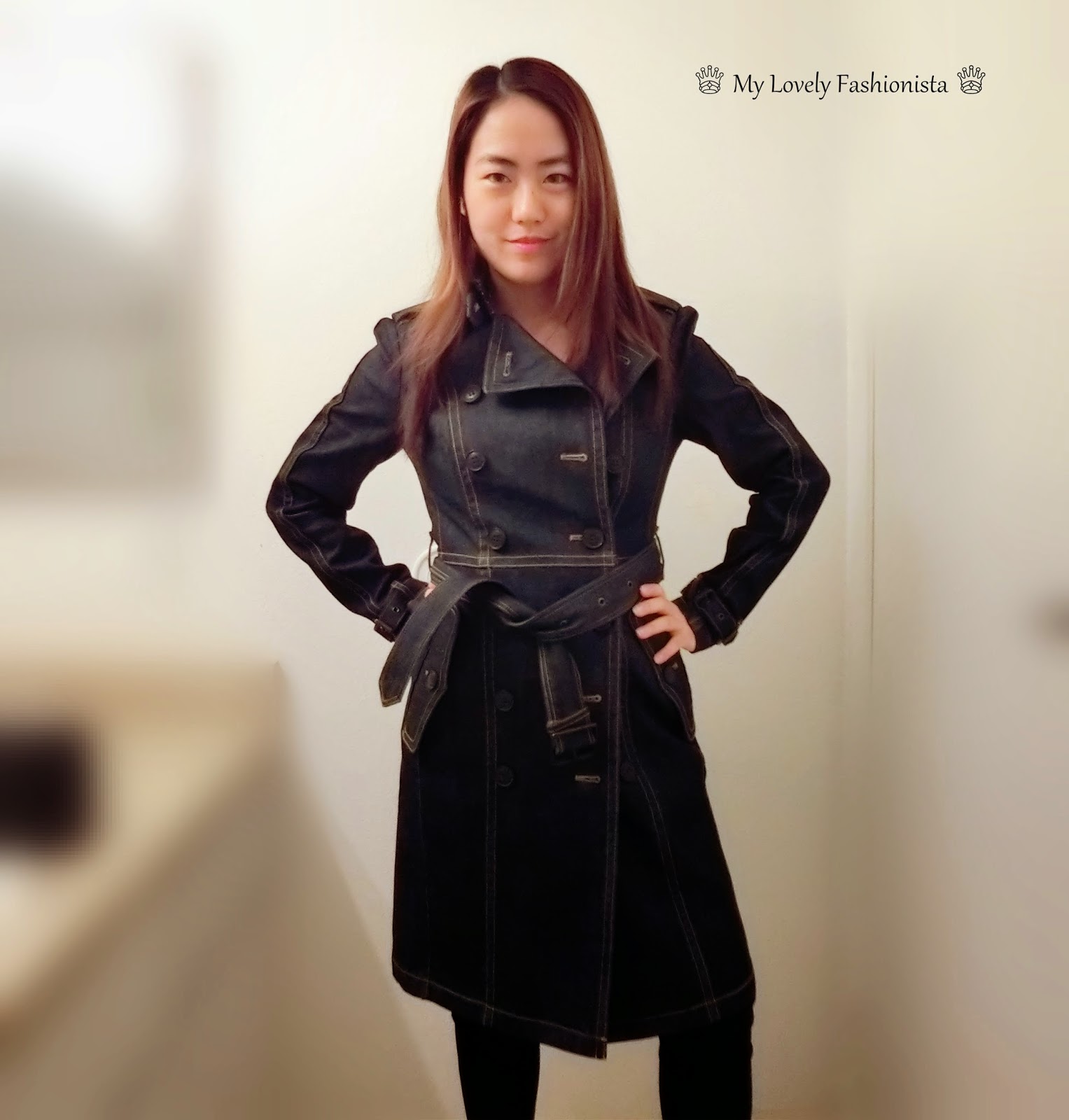 burberry denim trench coat