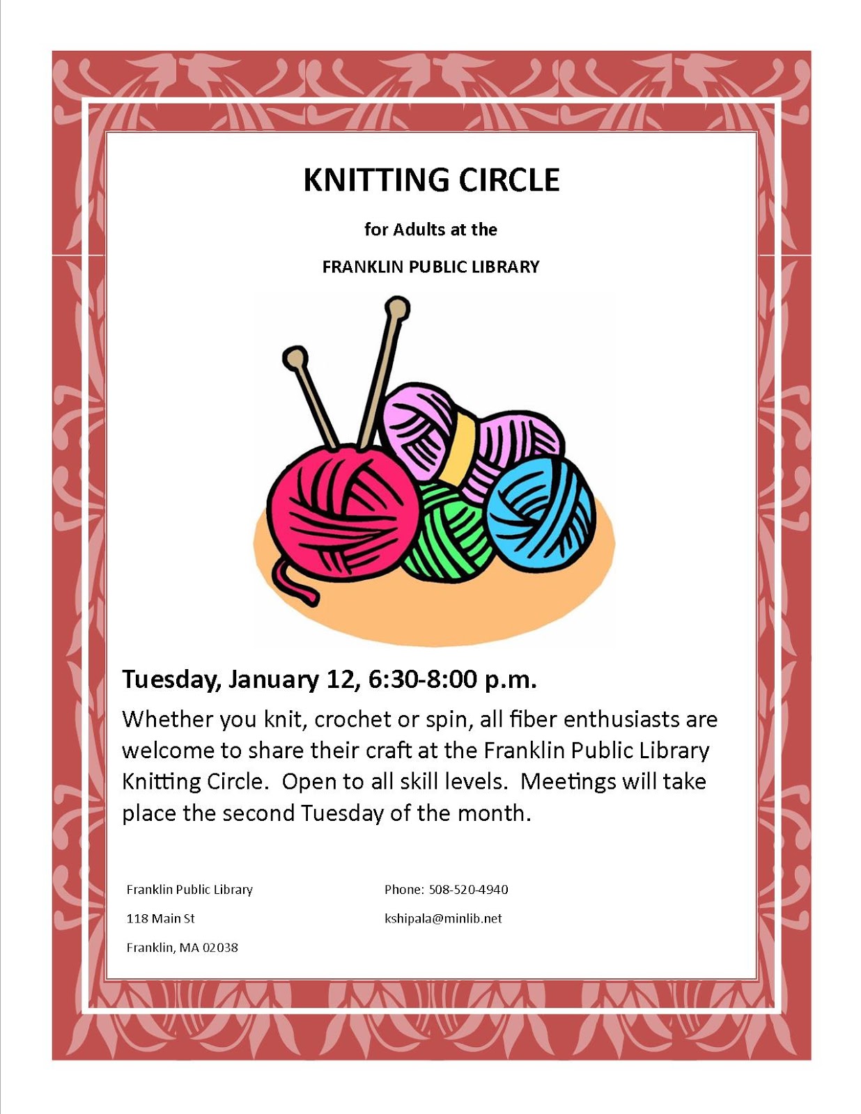 Franklin Public Library Knitting Circle