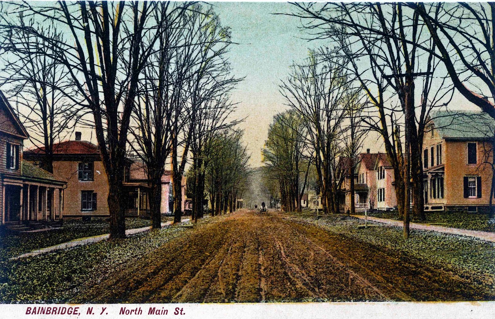 Local History Notes Bainbridge NY, North Main Street, early 1900s
