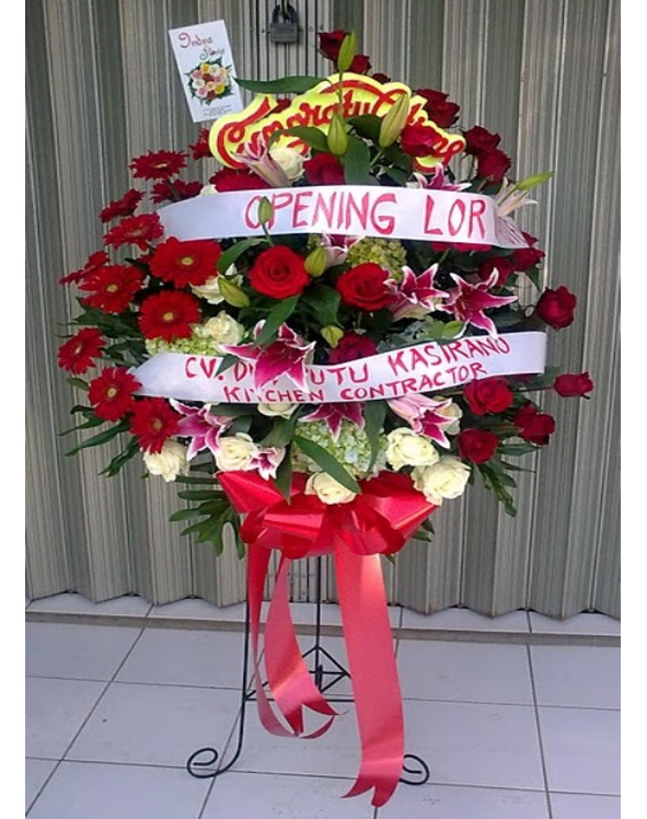 standing flowers standing ucapan duka elegant