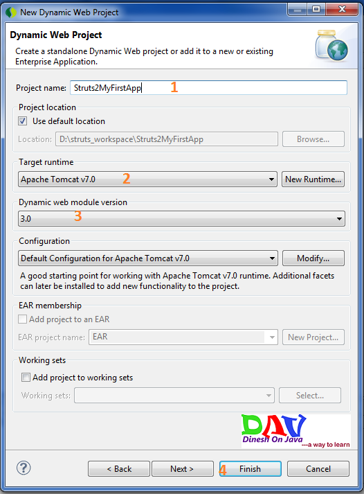 Setting Up Struts 2 in Eclipse