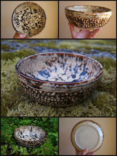 Bubble glazed pottery by Lily L.