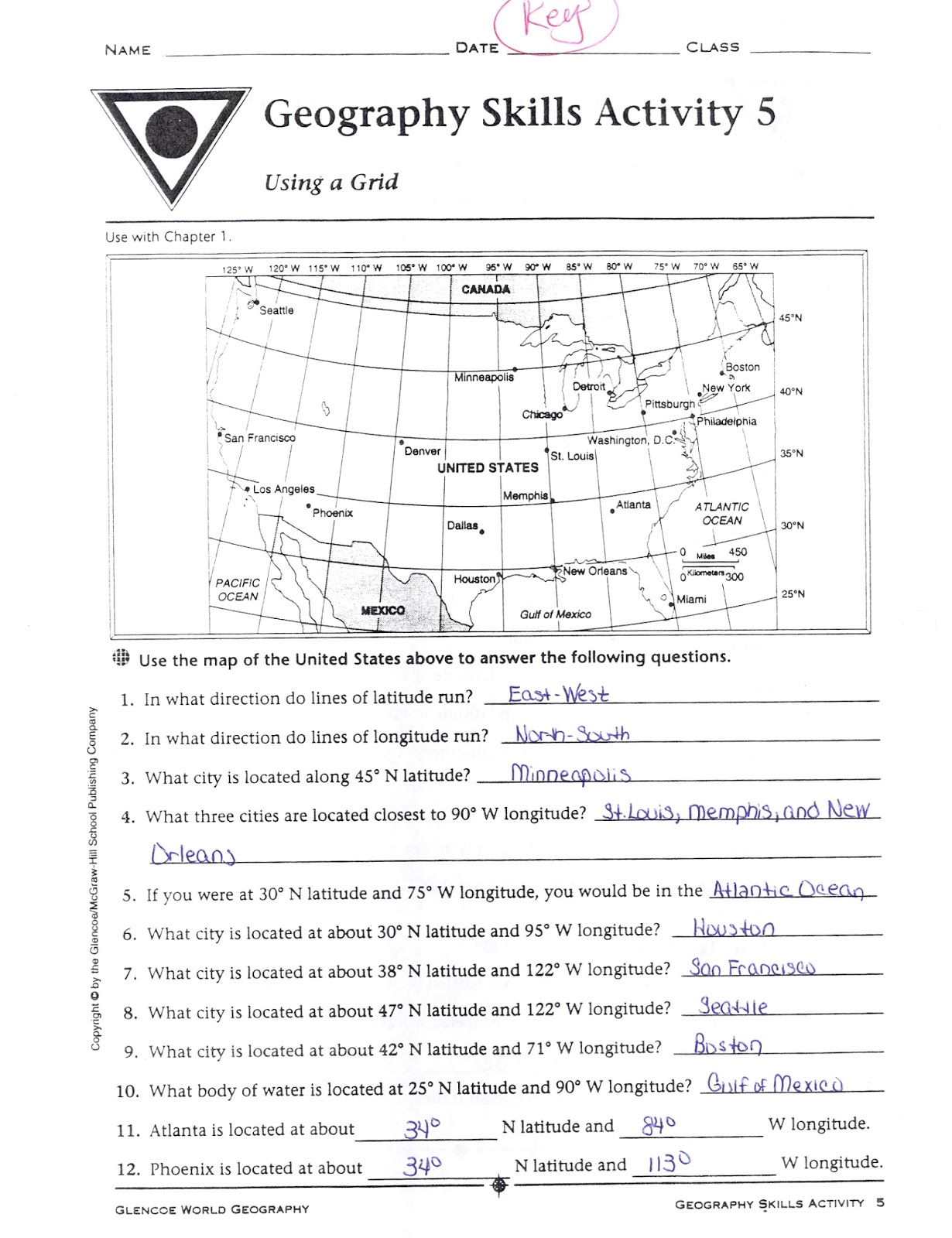 geography worksheets year 9