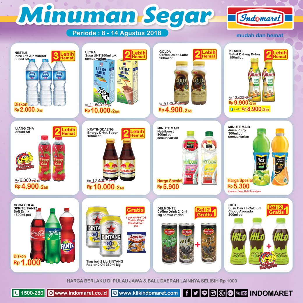 Minuman untuk diet di Indomaret