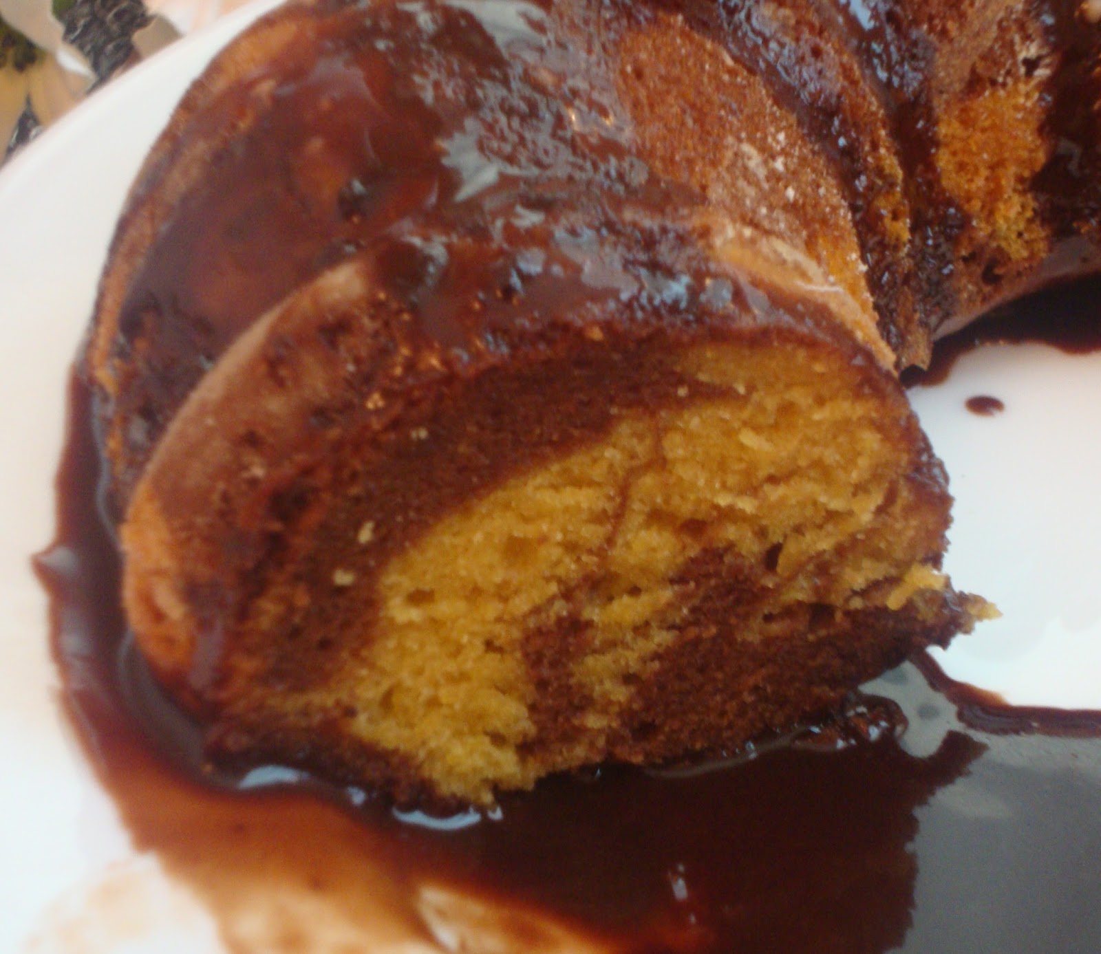 Poornima's Cook Book Mango Chocolate Marble / Bundt Cake Eggless