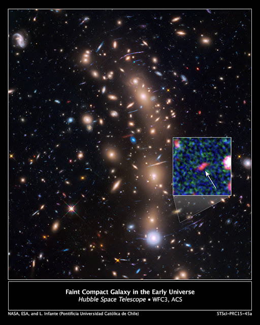 Hubble Space Telescope view of a very massive cluster of galaxies, MACS J0416.1-2403