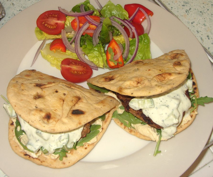Jenny Eatwell's Rhubarb & Ginger Harissa Lamb Flatballs in Flatbread