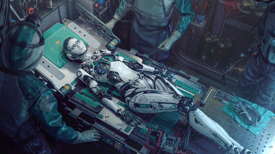 Cyberpunk, Robot, Girl, 4K, #6.2198