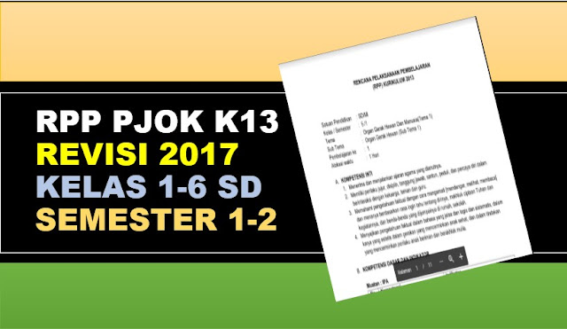 Download RPP PJOK K13 Revisi 2017