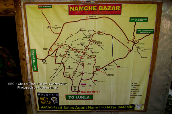 Map of Namche Bazaar