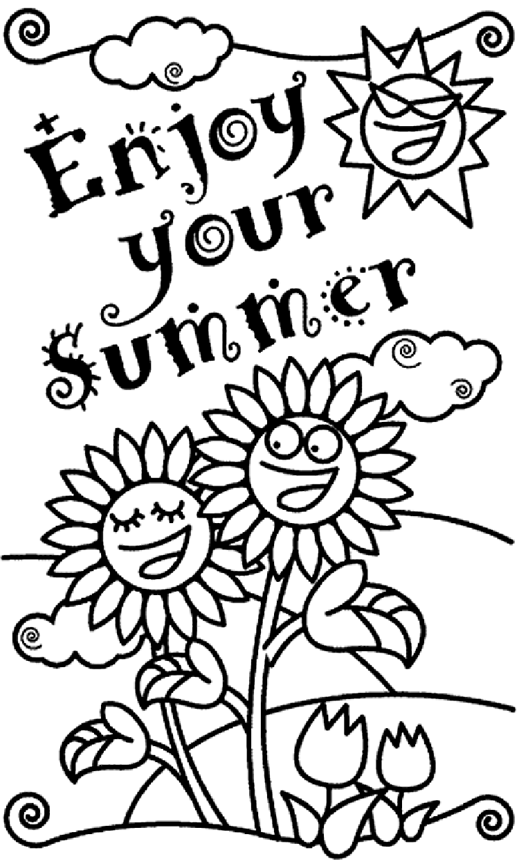 Transmissionpress Enjoy Your Summer Coloring Pages
