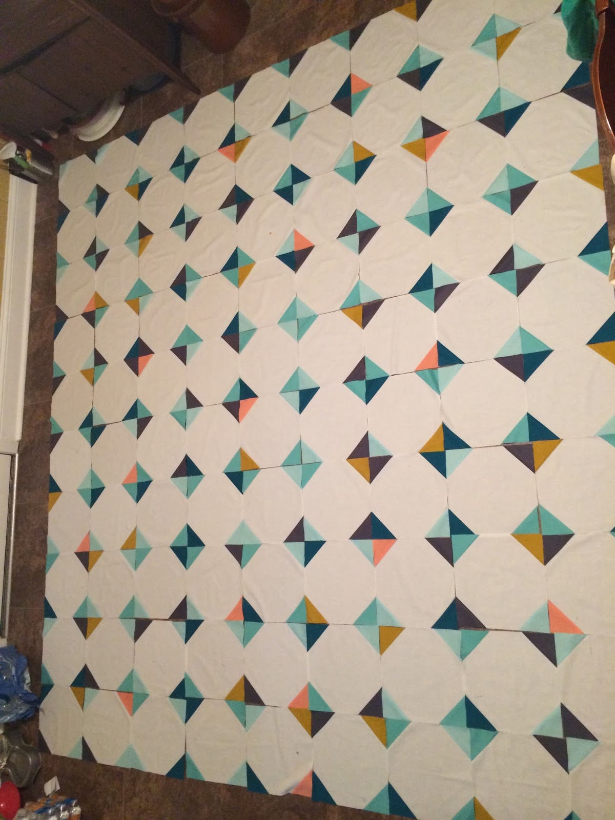 becalmedsewing (Bigger) Tiny Tile Quilt for a wedding gift (a commissioned project!)