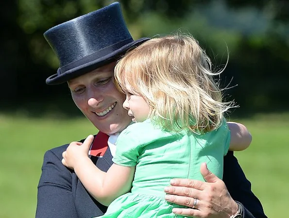 Zara Tindall and Mia Tindall attend the second day of the Festival of British Eventing