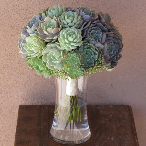 Beautiful Bridal Succulent Wedding Centerpieces