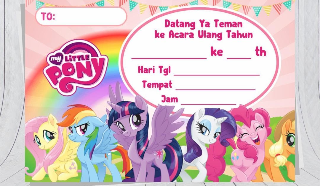 Undangan Ulang Tahun Little Pony - ALAMINSOUVENIR