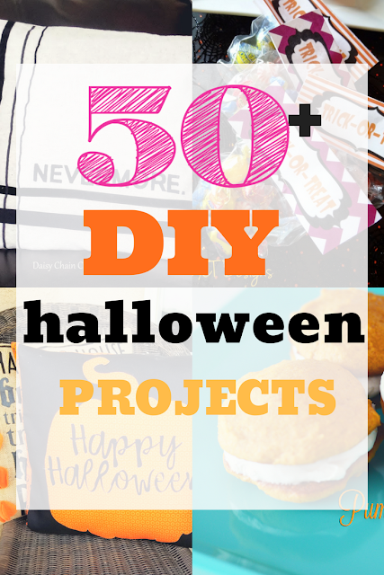 Giant list of over 50 DIY Halloween projects from sewing, to recipes, to costumes and activities for kids.