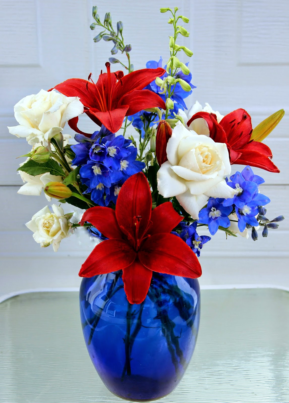 FLORAL ARRANGEMENTS Red, White and Blue for the 4th of July! Hooray