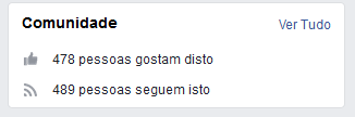 Facebook: Numero de seguidores e de gostos Facebook: Numero de seguidores e de gostos Dinheiro Investimento e Lazer