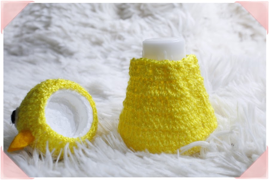 Salero de pollito a crochet