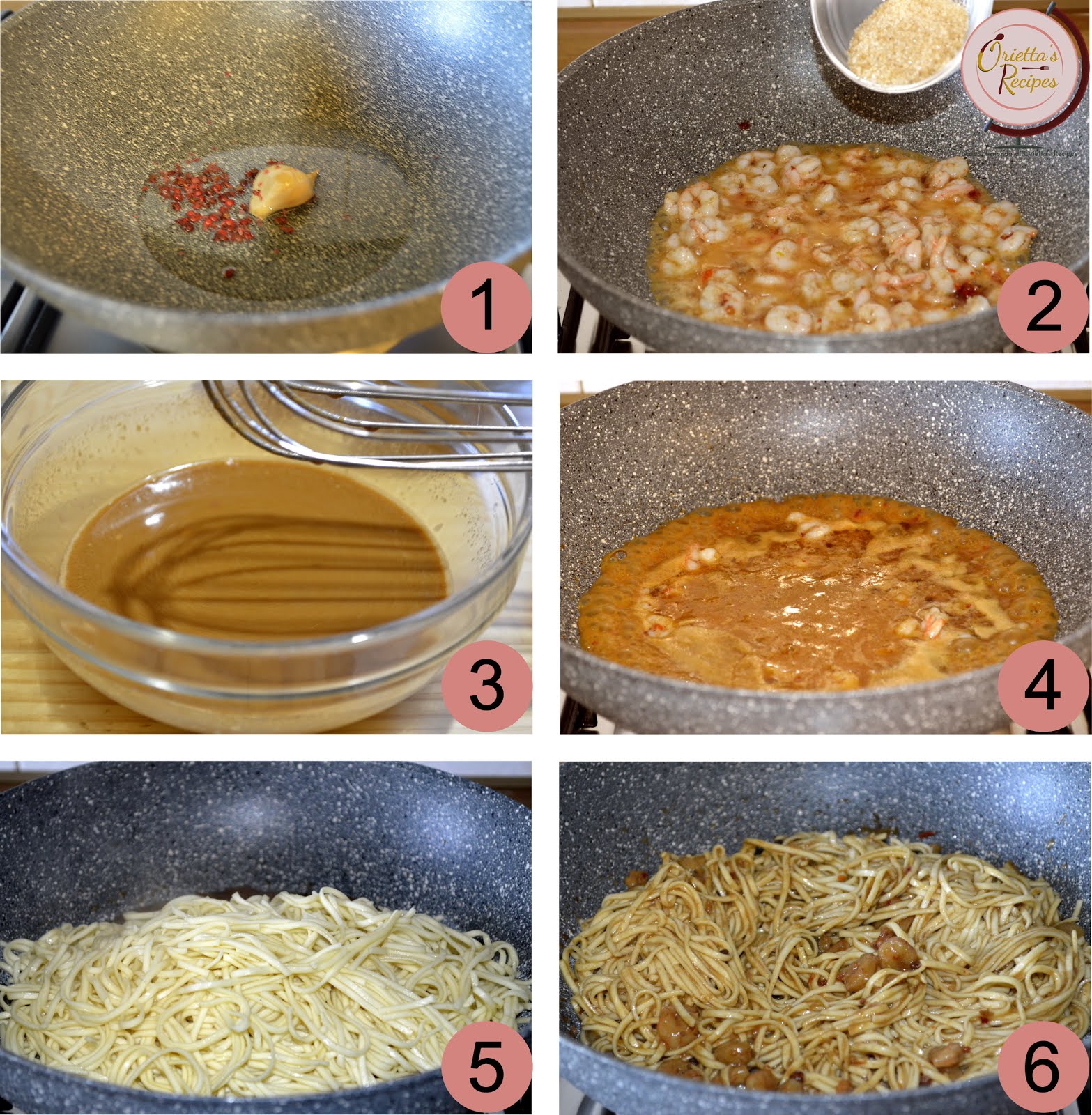 Orietta's Recipes: Noodles piccanti con gamberetti e arachidi