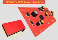 USB Powered Audio Power Amplifier using LM386 include tone control circuit