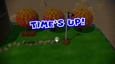 Super Mario 3D World Time's up flag pole