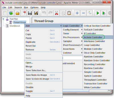 usage of Include Controller in Jmeter