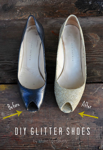 How to Make Glitter Shoes! - A Beautiful Mess