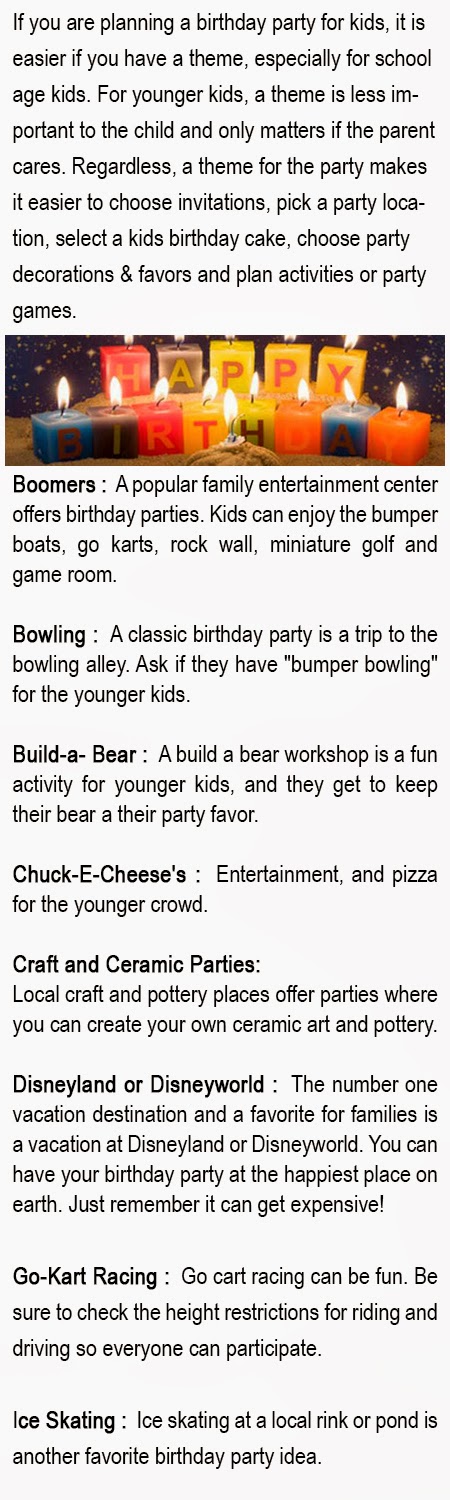 Birthday party ideas for 9 Years old boy