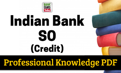 Indian Bank SO Professional Knowledge PDF
